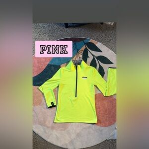 PINK Victoria's Secret Neon Yellow long sleeve